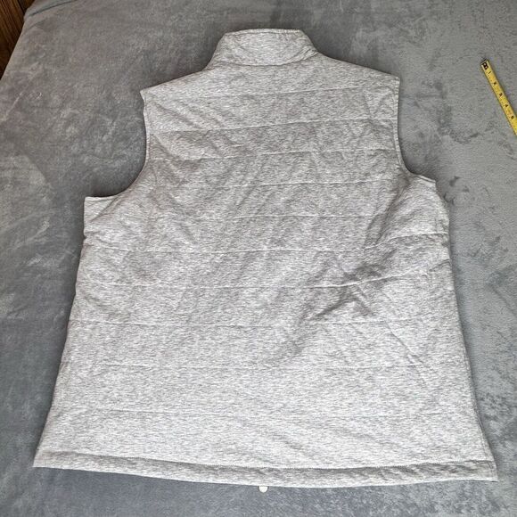 Peter Millar Sz XL Crown Reversible Soft Golf Vest 2-Way Full Zip Gray Blue Mens - Picture 13 of 16